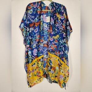 Do Everything In Love NWT OS Botanical Kimono Coverup Festival Boho
